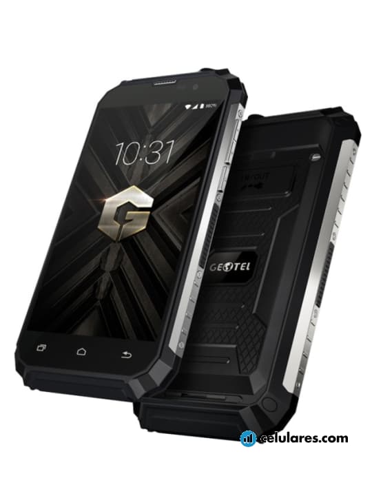 Caseroxx Custodia In Vera Pelle Marrone Per Geotel G1 Terminator - Con Clip Girevole Per Cintura, 2 Scomparti Per Carte, Chiusura Magnetica